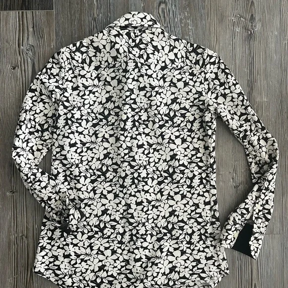Ralph Lauren Black and White Floral Shirt - Picture 6 of 7